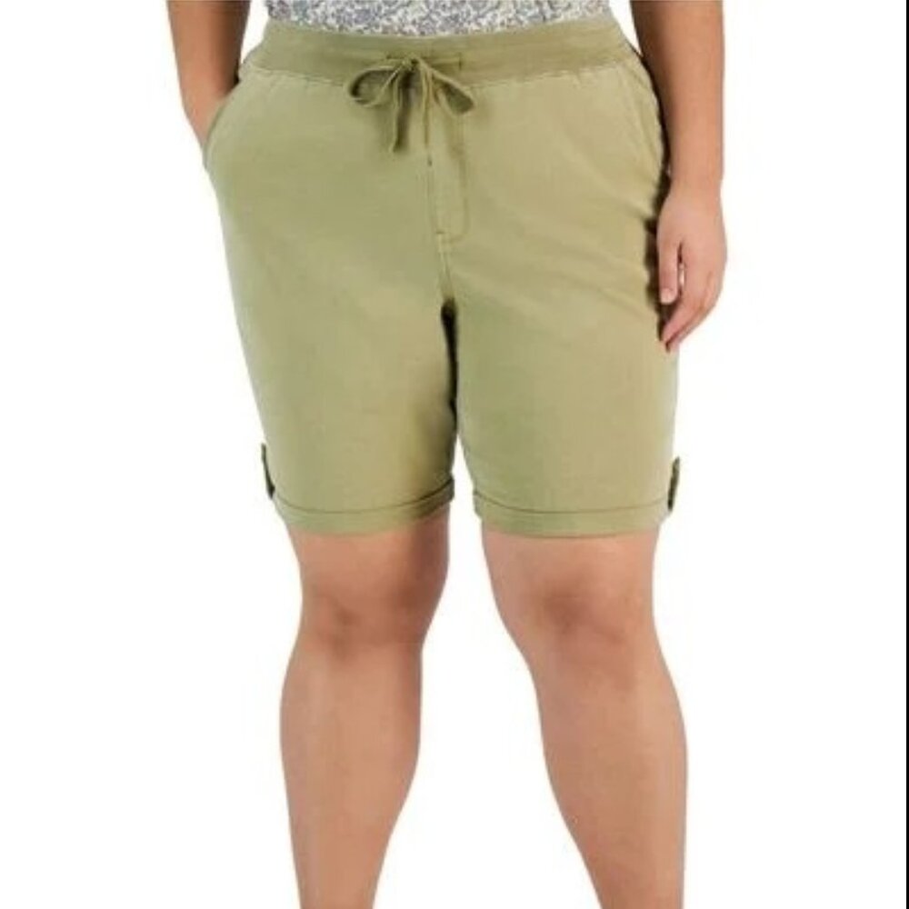 NWT - Style & Co Roll Tab Drawstring Short Costa Rica Sands Size XXL (A-2)